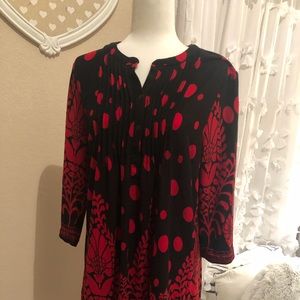 Red and Black 36” Tunic